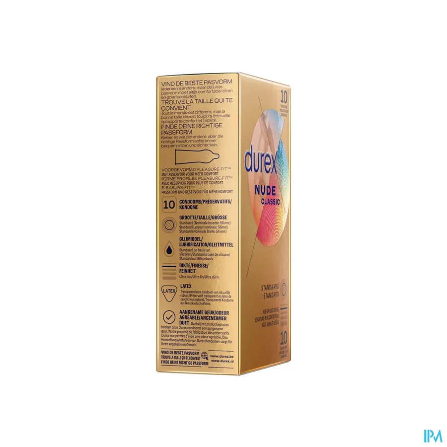 packshot van Durex Nude voor Huid-op-Huid Gevoel 10 Ultra Dunne Condooms