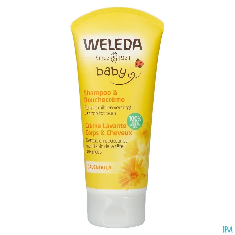 packshot van Weleda Baby Shampoo & Douchecrème Calendula 200 ml
