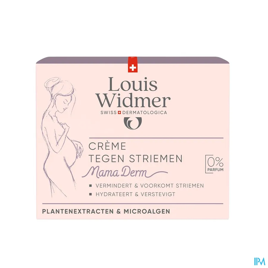 packshot van Louis Widmer MamaDerm Crème tegen Striemen 250 ml - zonder parfum