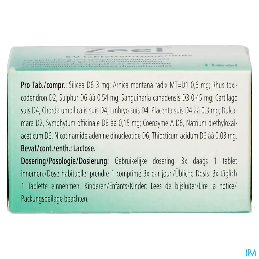 packshot van Heel Zeel T 50 Tabletten