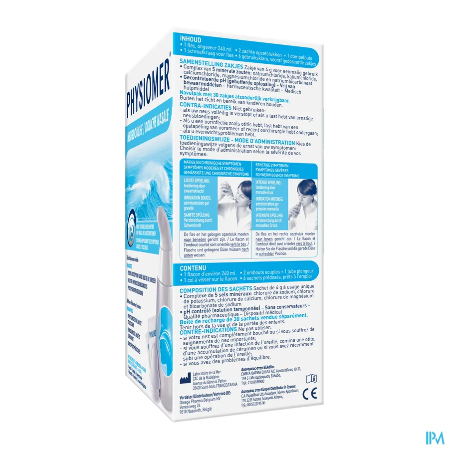 packshot van Physiomer Sinusitis Neusdouche 1 set
