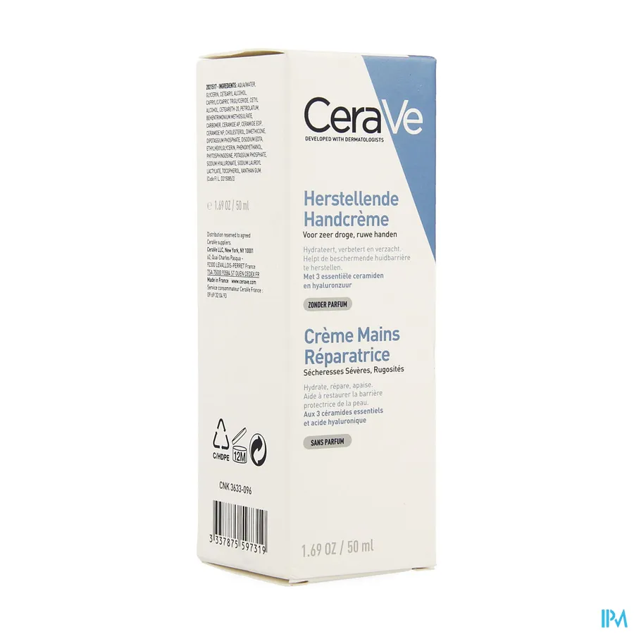 packshot van CeraVe Herstellende Handcrème 50 ml