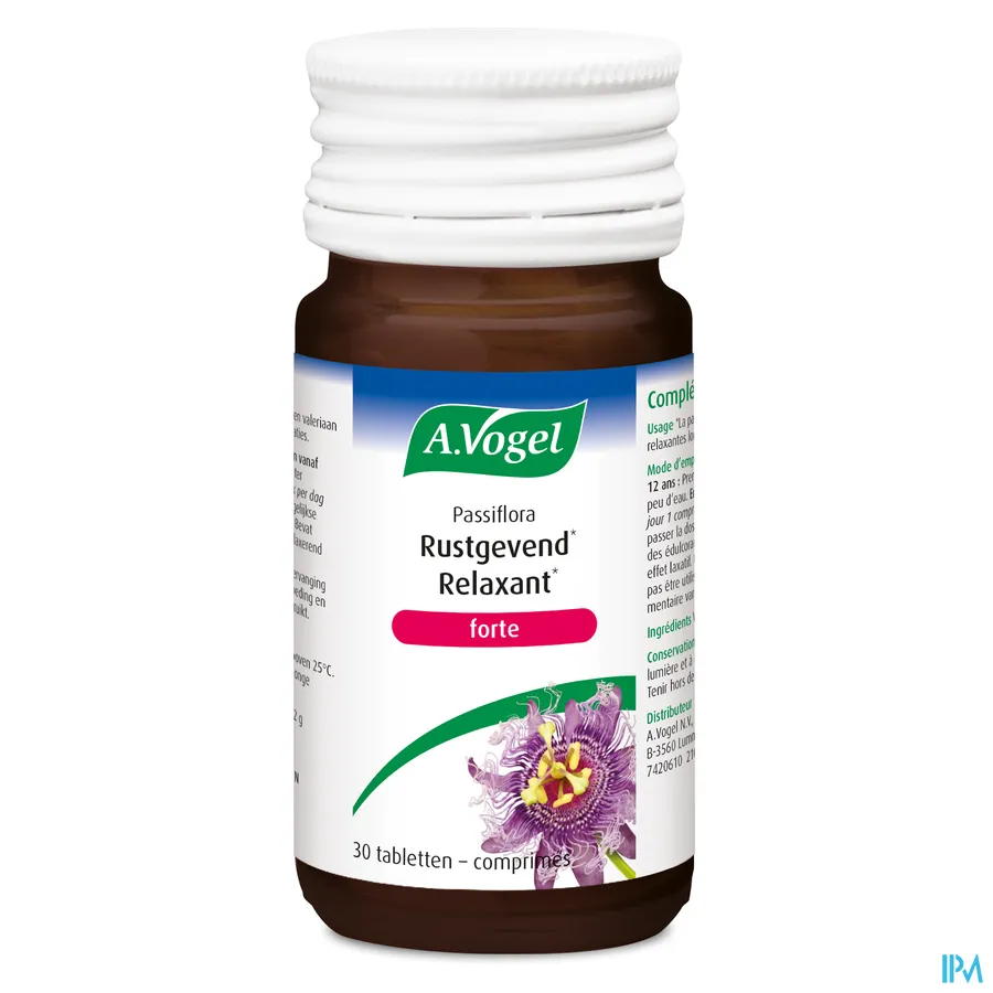 productshot van A. Vogel Passiflora Complex Forte Ontspannend 30 Tabletten