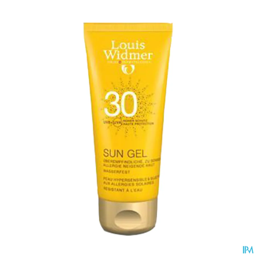 productshot van Widmer Sun Gel SPF30 Tube 100 ml - Zonder Parfum