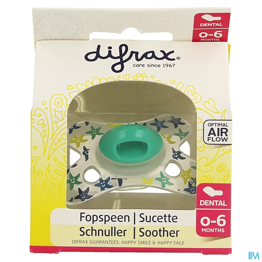 packshot van Difrax Fopspeen Sil Mini-Dental Girl 0-6m
