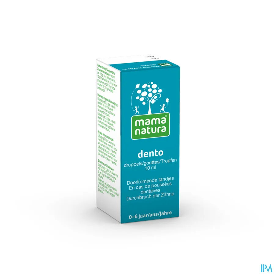packshot van Mama Natura Dento voor Kinderen van 0-6 Jaar Druppels 10 ml