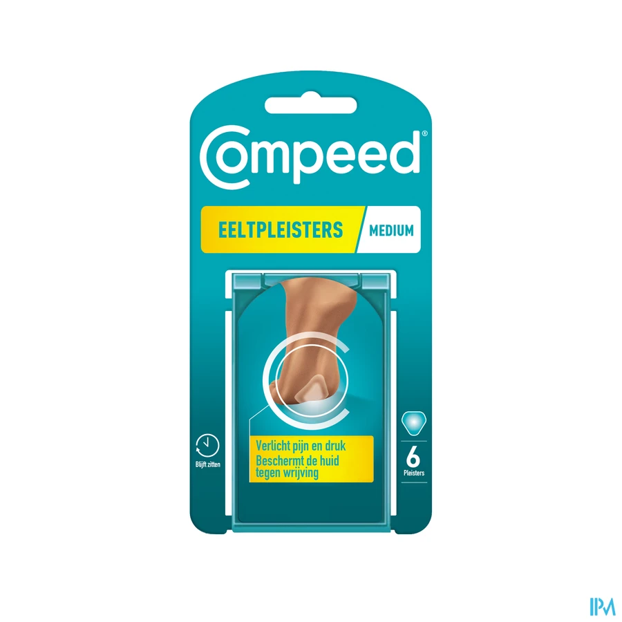 packshot van Compeed Eeltplekken Voeten Medium Formaat 6 Pleisters