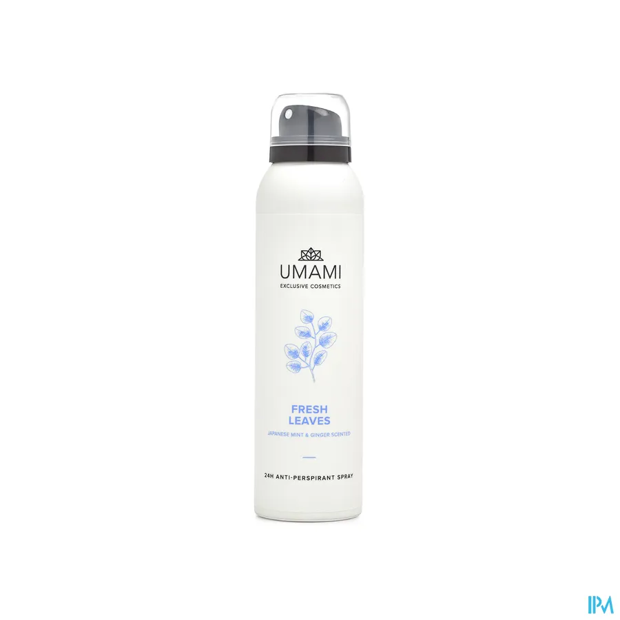 packshot van Umami Fresh Leaves Munt&gember anti-perspirant spray 24h 150ml
