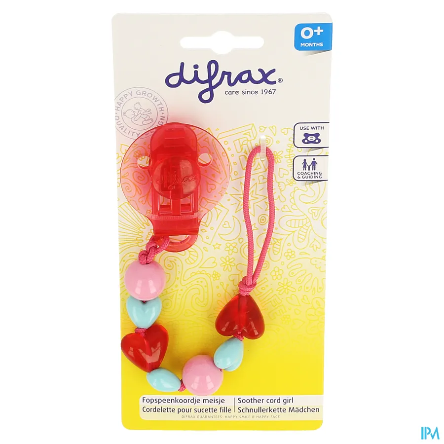 packshot van Difrax Fopspeenketting Hartje