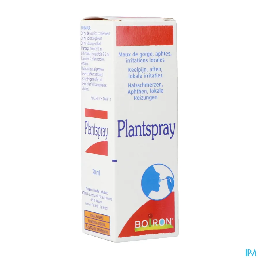 packshot van Plantspray voor Keelpijn, Aften en Lokale Irritaties 20 ml