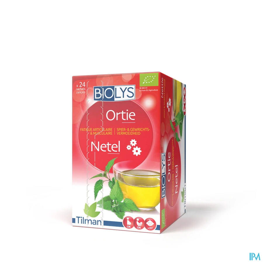 packshot van Tilman Biolys Netel 24 zakjes