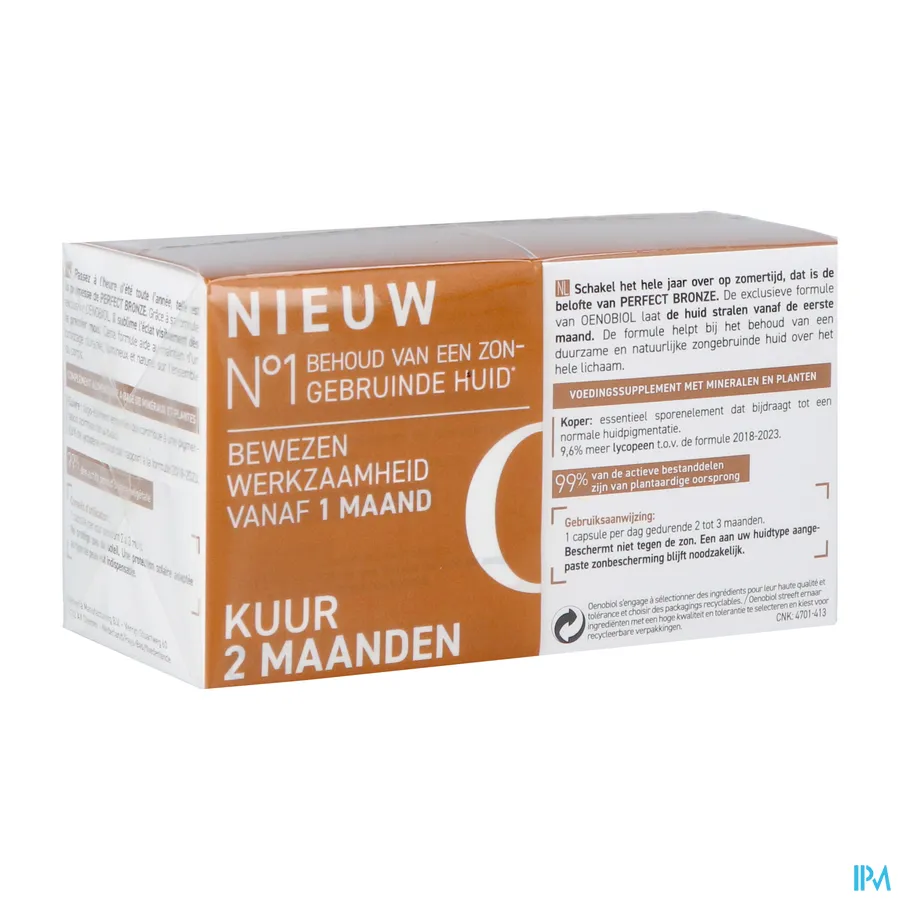 packshot van Oenobiol Perfect Bronze 2 x 30 capsules