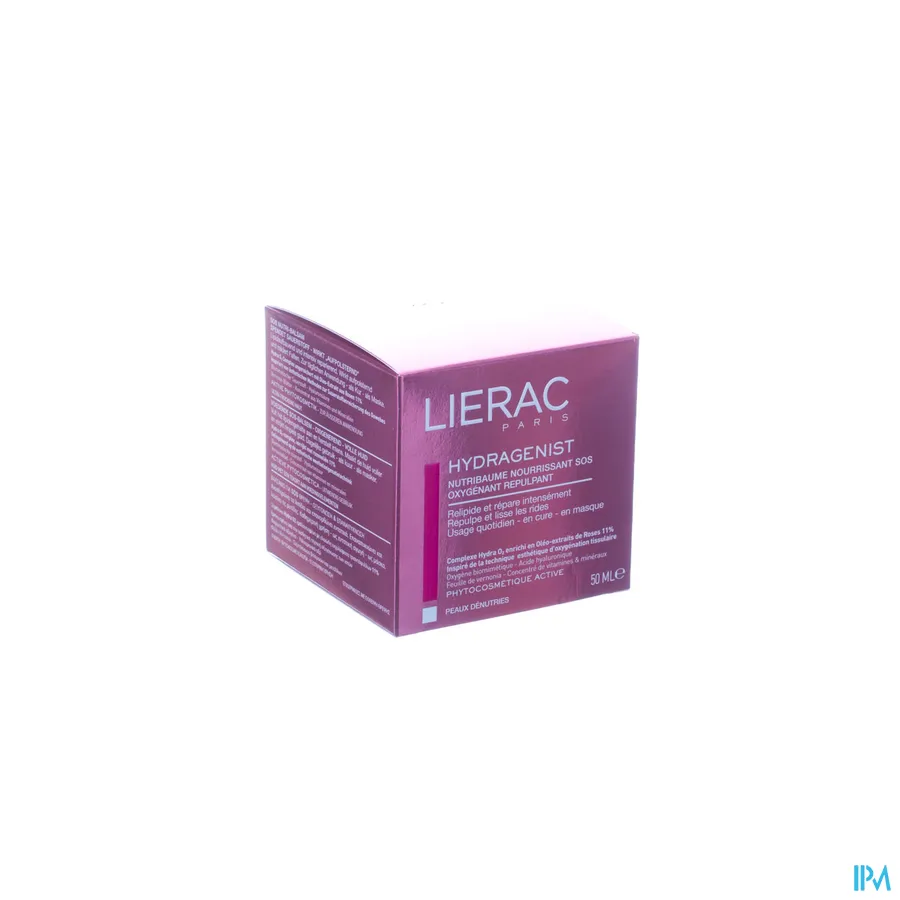 packshot van Lierac Hydragenist Nutribaume Nourrissant SOS Voedende SOS-Balsem Oxigenerend en voor Volle Huid voor Uitgedroogde Huid Pot 50 ml