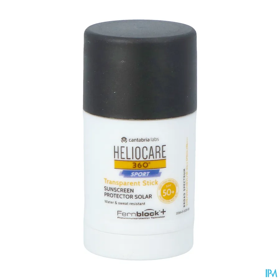 packshot van Heliocare 360° Sport Transparant Stick Spf50+ 25 g