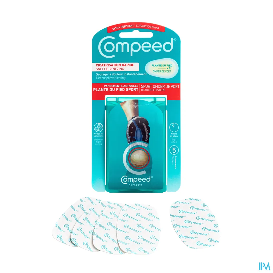 productshot van Compeed Blaren Onder de Voet Sports Design 5 Pleisters