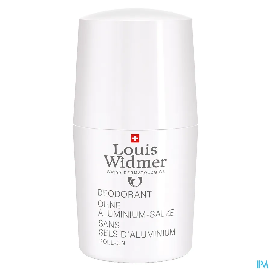 productshot van Louis Widmer Deo Roll-on Zonder Aluminium zonder parfum 50ml