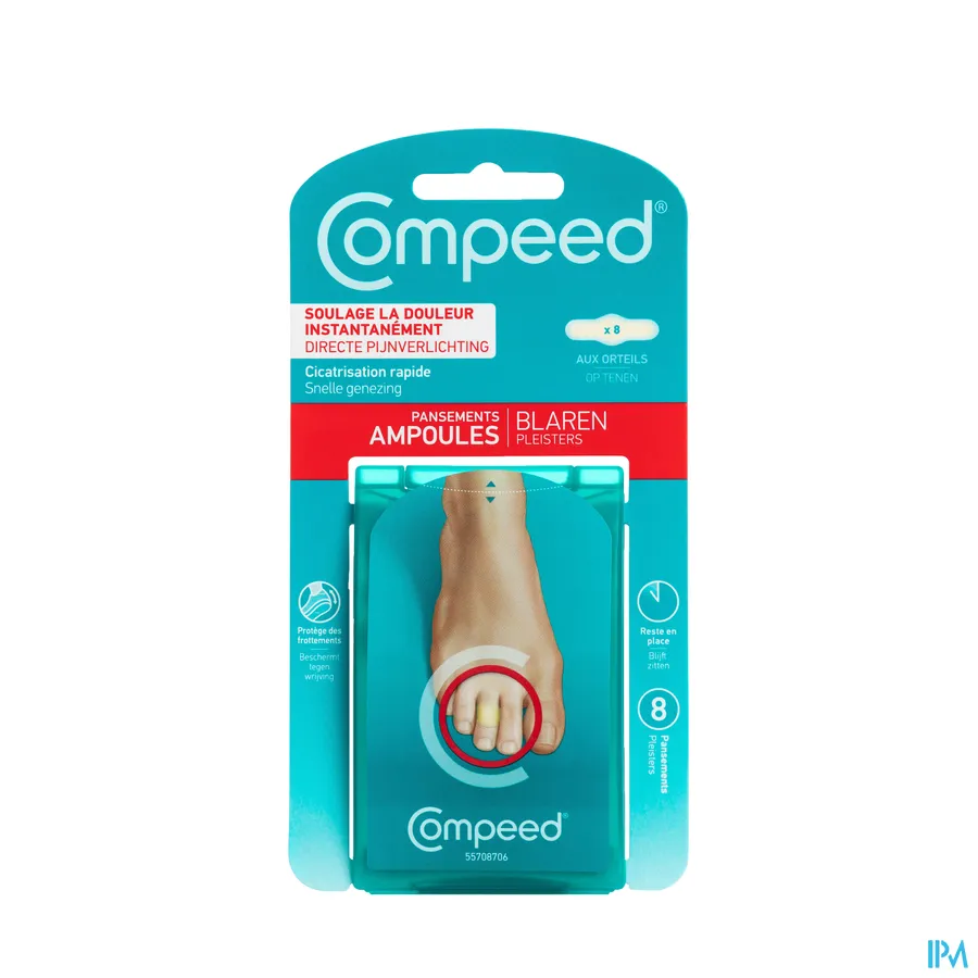 packshot van Compeed Blaren Tenen 8 Pleisters