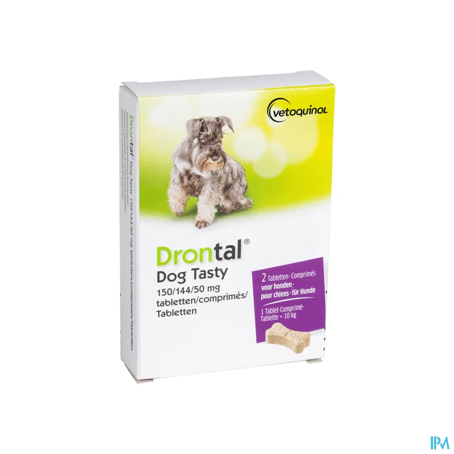 packshot van Drontal Dog Tasty Bone 2 stuks