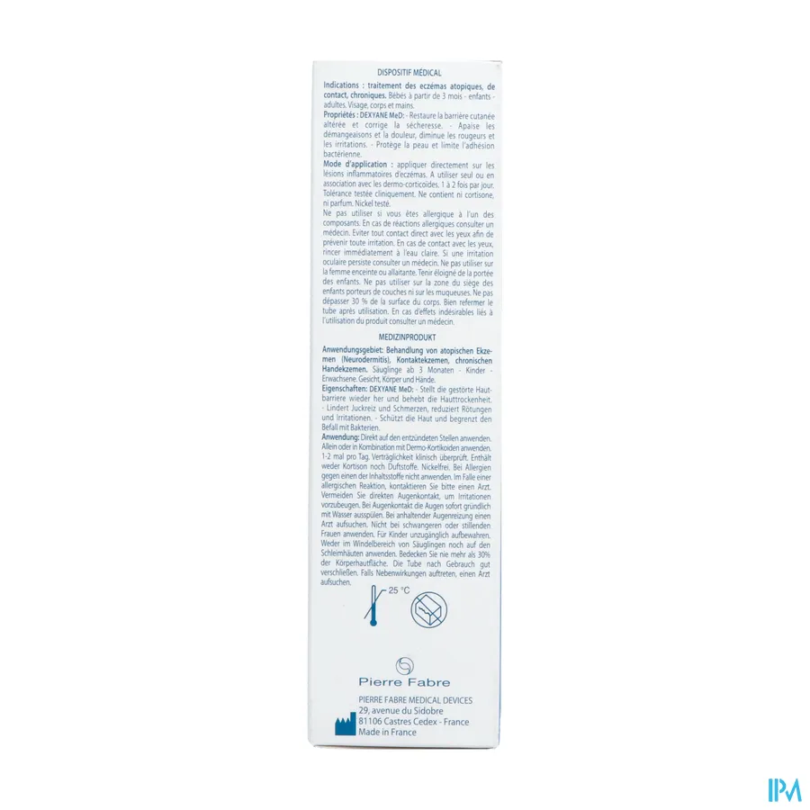 packshot van Ducray Dexyane MeD Herstellende Verzachtende Crème 100 ml