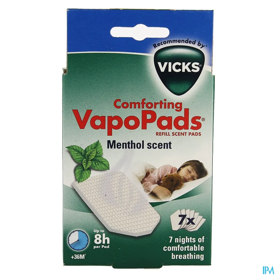 packshot van Vicks Comforting VapoPads - Navulgeurpads met Muntgeur 7 Stuks