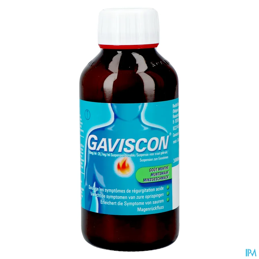 productshot van Gaviscon tegen Zure Oprispingen Muntsmaak 300 ml