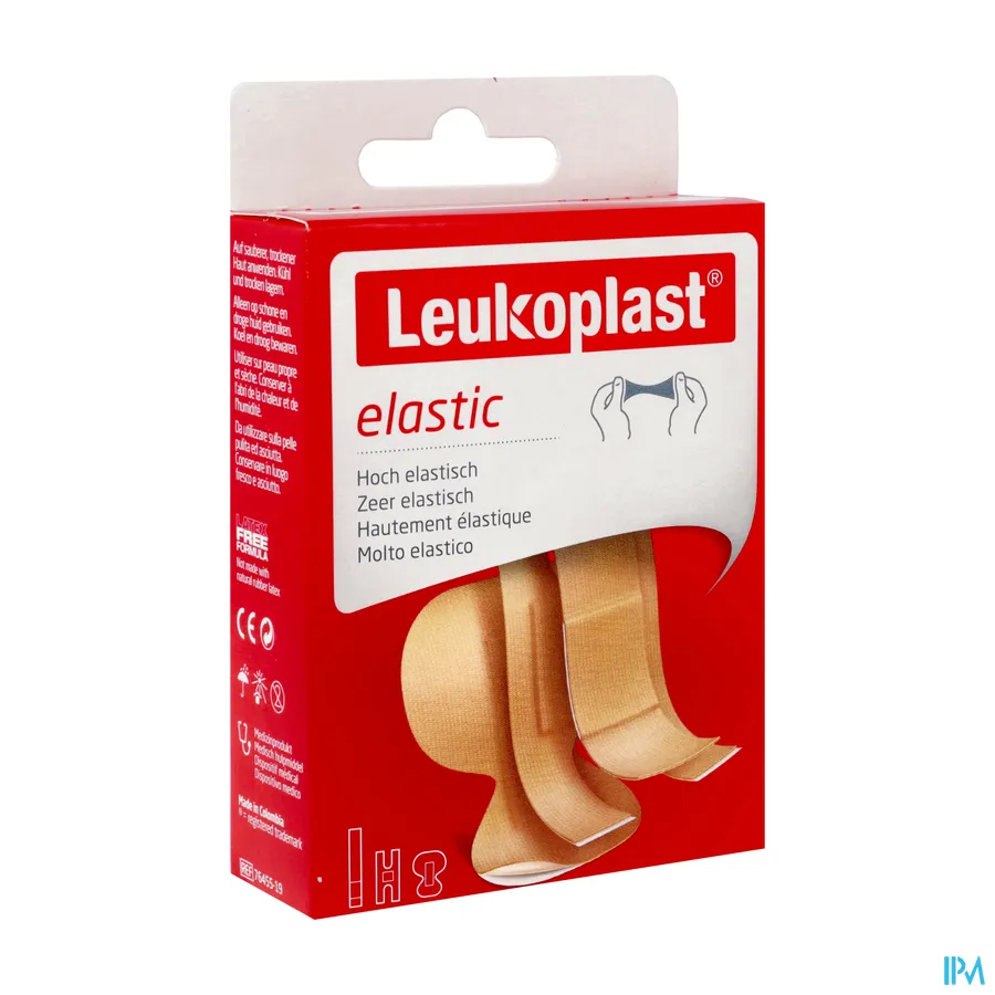 packshot van Leukoplast Elastic Assortiment Vingerpleisterset 3 Maten 20 stuks