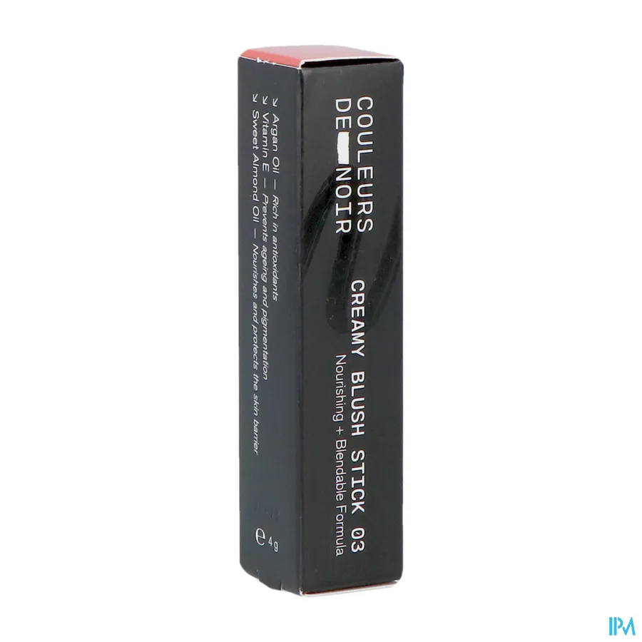 packshot van Couleurs de Noir Creamy Blush Stick 03 Burnt Rose