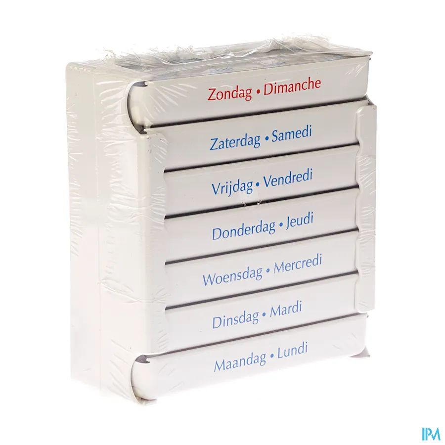 packshot van Pill Dose Medicijndoos voor 1 Week met 4 Innamemomenten per Dag met Schuifsysteem