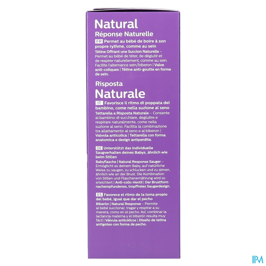 packshot van Philips Avent Natural 3.0 Zuigfles 330 ml 1stuk