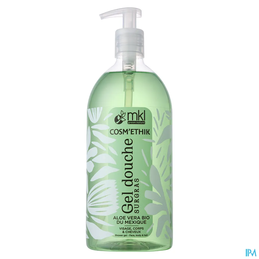 packshot van Cosm'ethik Douchegel Bio Aloe Vera Pompfl 1l