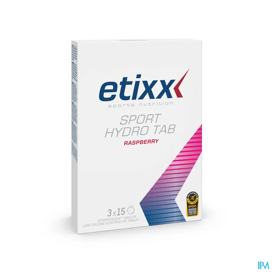 packshot van Etixx Sport Hydro Tab met Frambozensmaak 45 Bruistabletten