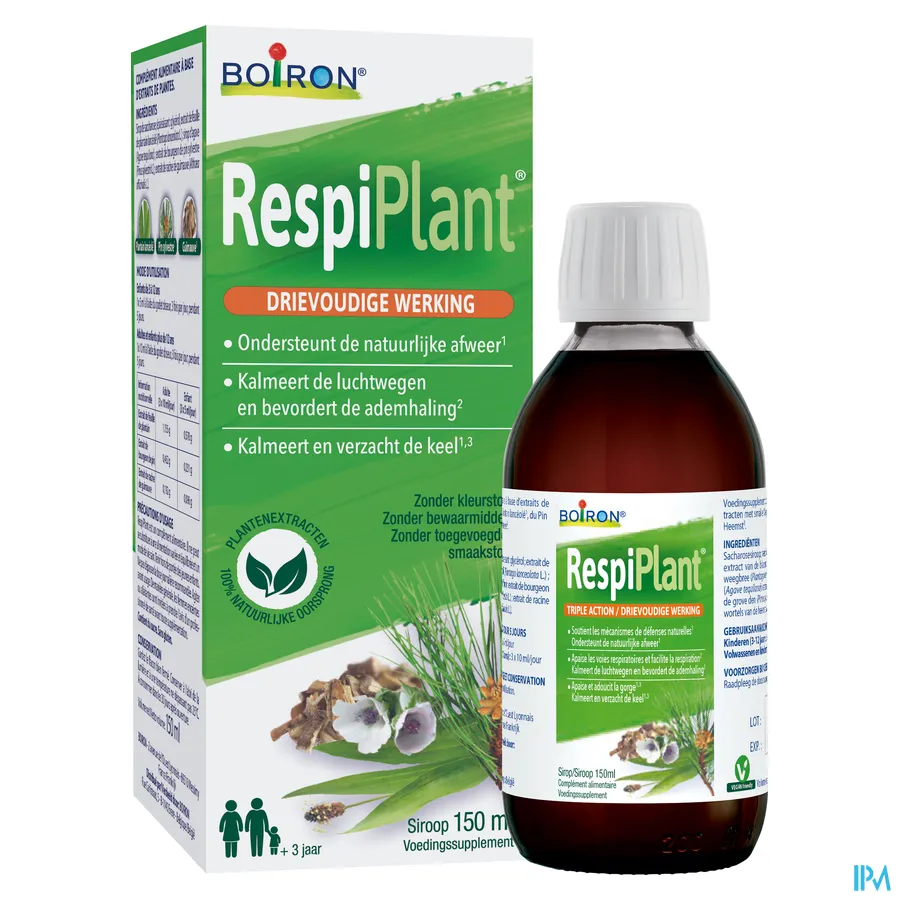 productshot van Boiron RespiPlant Siroop 150 ml