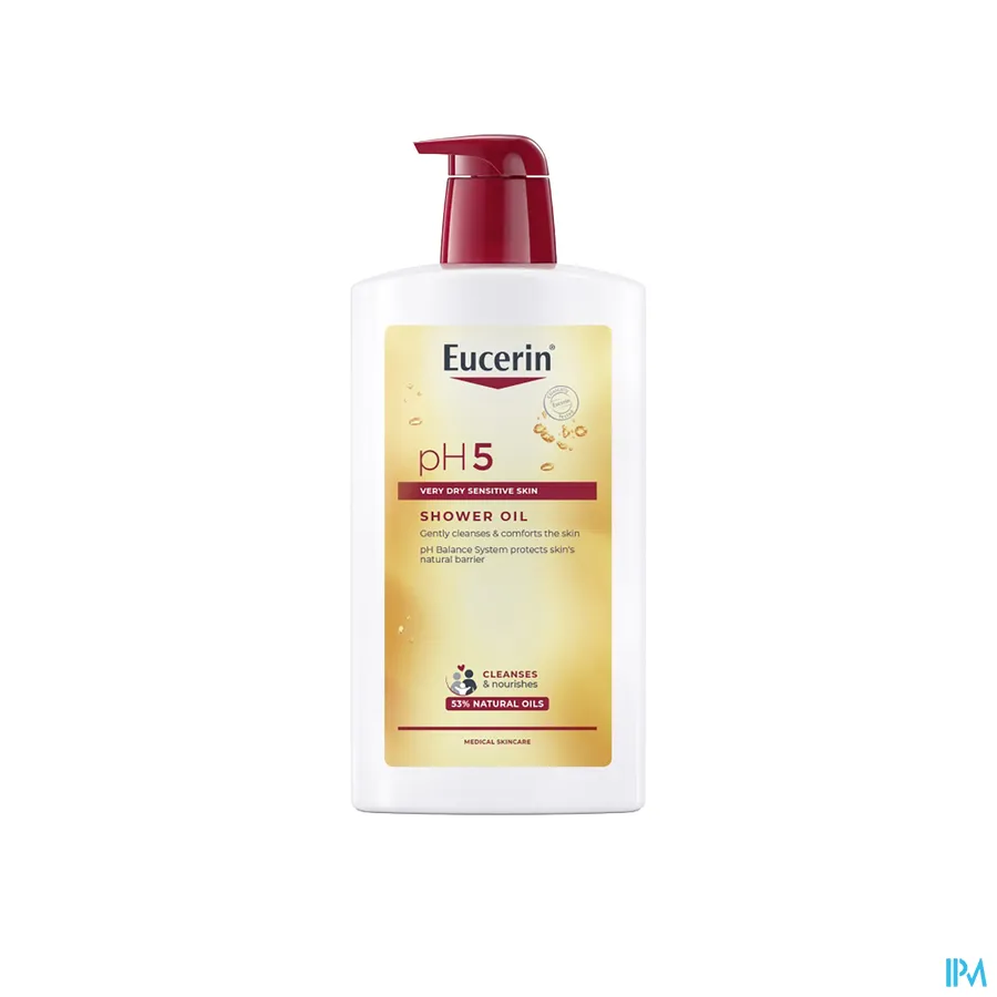 productshot van Eucerin PH5 Doucheolie met pomp 1L