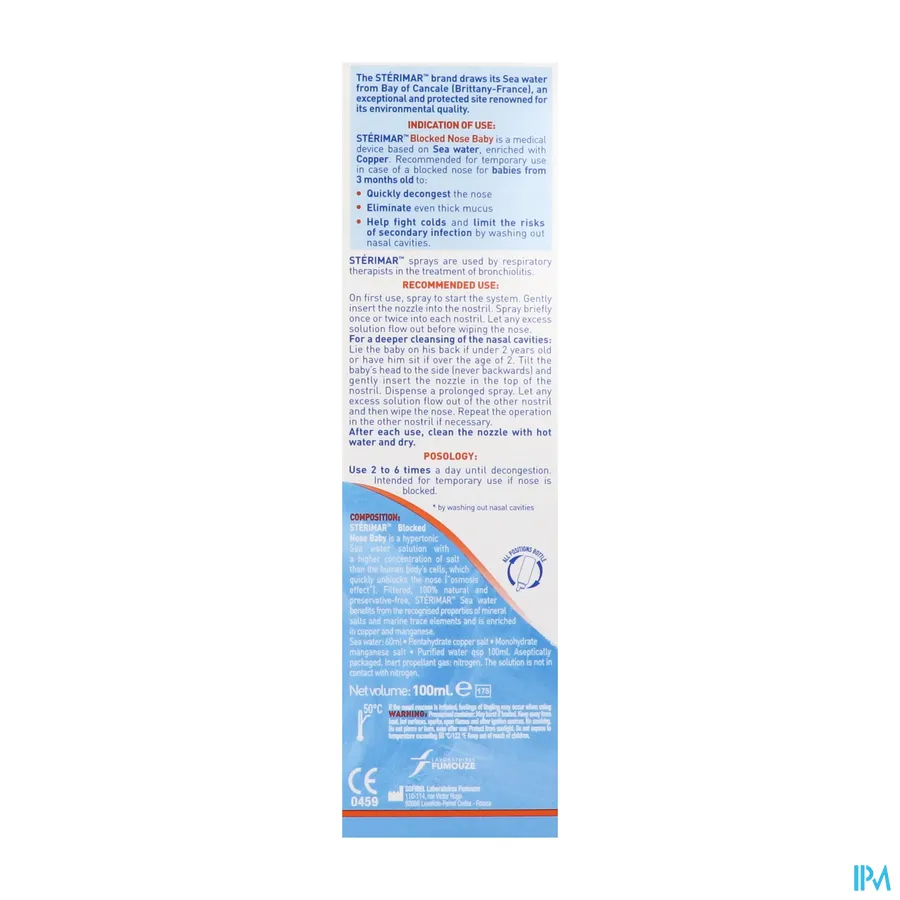 packshot van Sterimar Baby Hypertone Neusspray