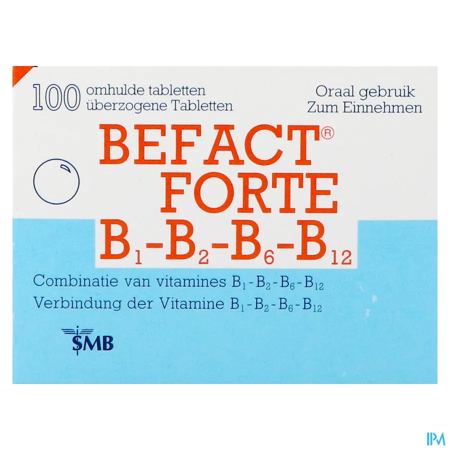 packshot van Befact Forte 100 Tabletten