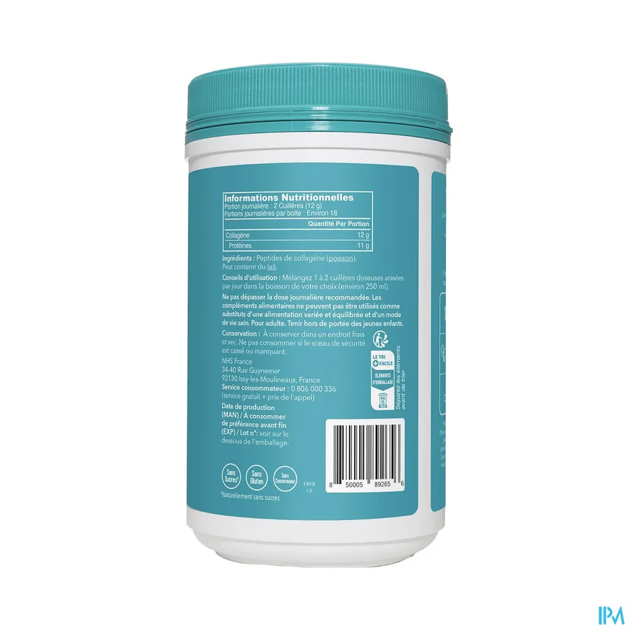 packshot van Vital Proteins 'Marine Collageen' met Neutrale Smaak Pot 221 g