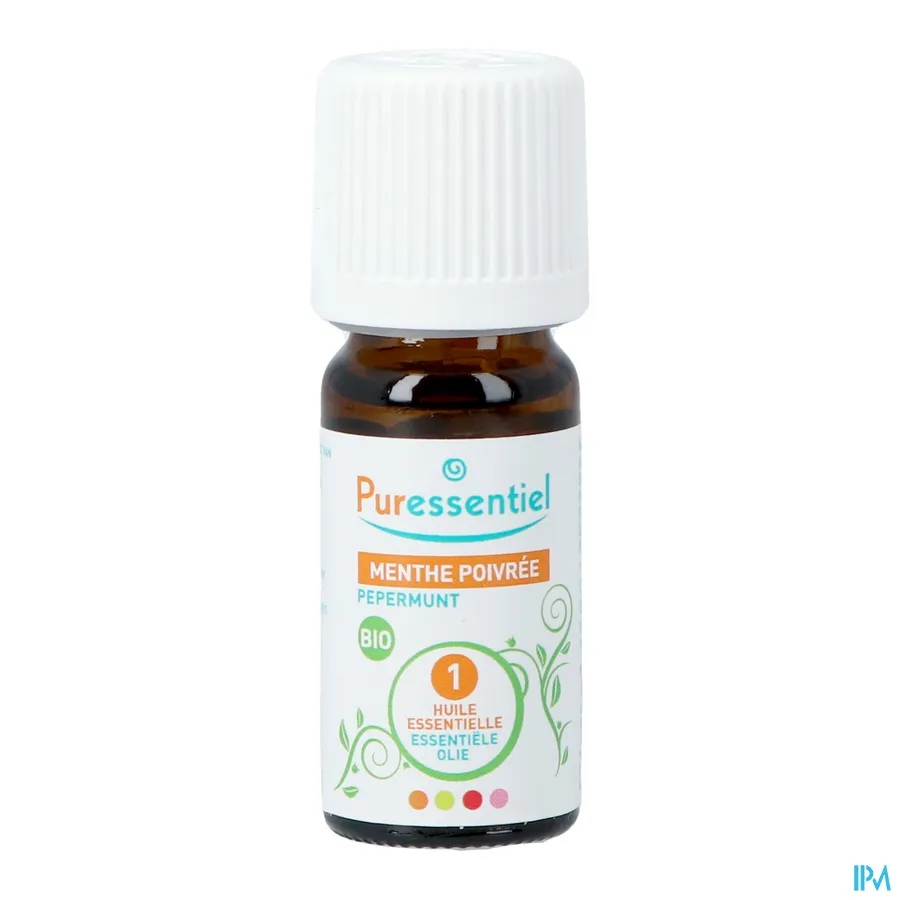 productshot van Puressentiel Essentiële Olie Pepermunt Bio 10 ml