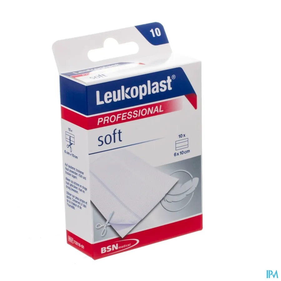 packshot van Leukoplast Soft 6 cm x 10 cm 10 stuks