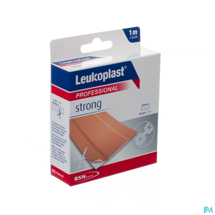packshot van Leukoplast Strong 8 cm x 1 m 1 stuk
