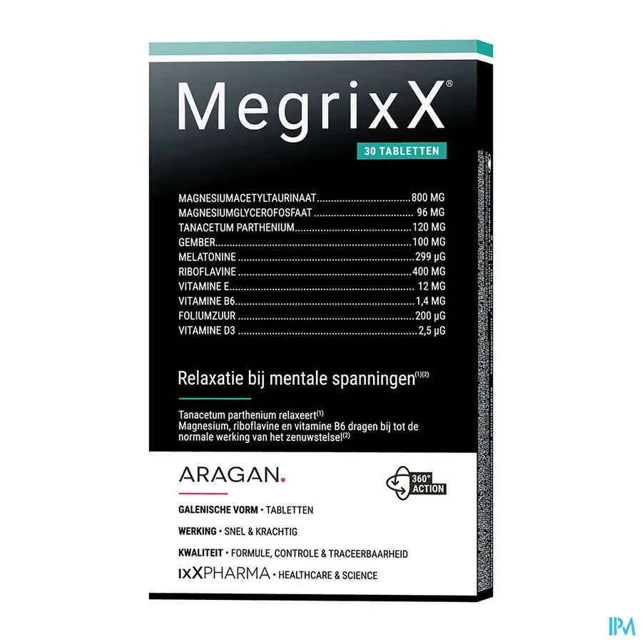packshot van MegrixX 30 tabletten