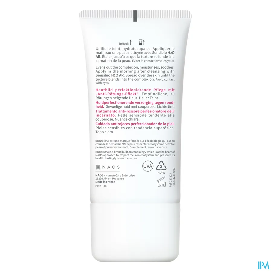 packshot van Bioderma Sensibio Ar BB Crème Zonder parfum 40 ml