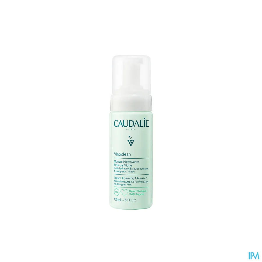 productshot van Caudalie Vinoclean Reinigende Mousse voor Gelaat voor Alle Huidtypes Pompflacon 150 ml