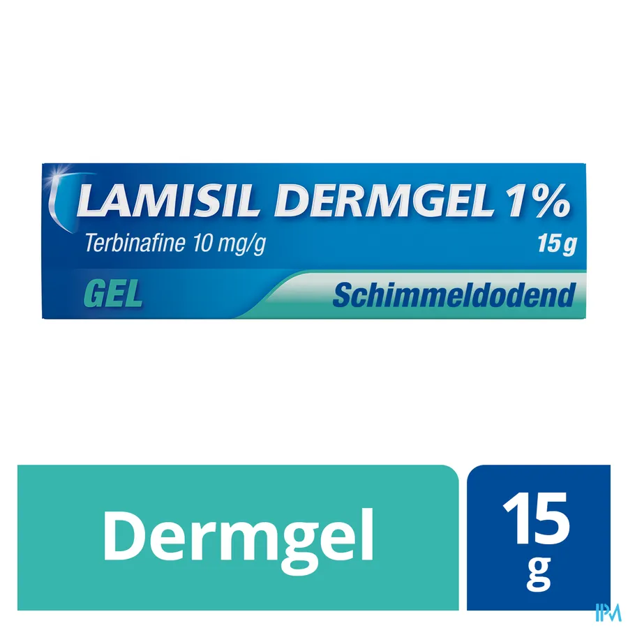 packshot van Lamisil Dermgel 1% Schimmeldodende Gel Tube 15 g