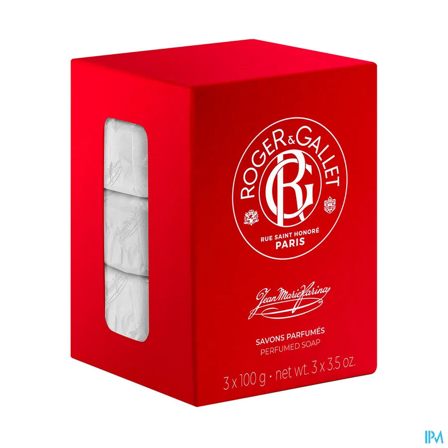 packshot van Roger & Gallet Jean Marie Farina Trio Geschenkset 3 x 100 g