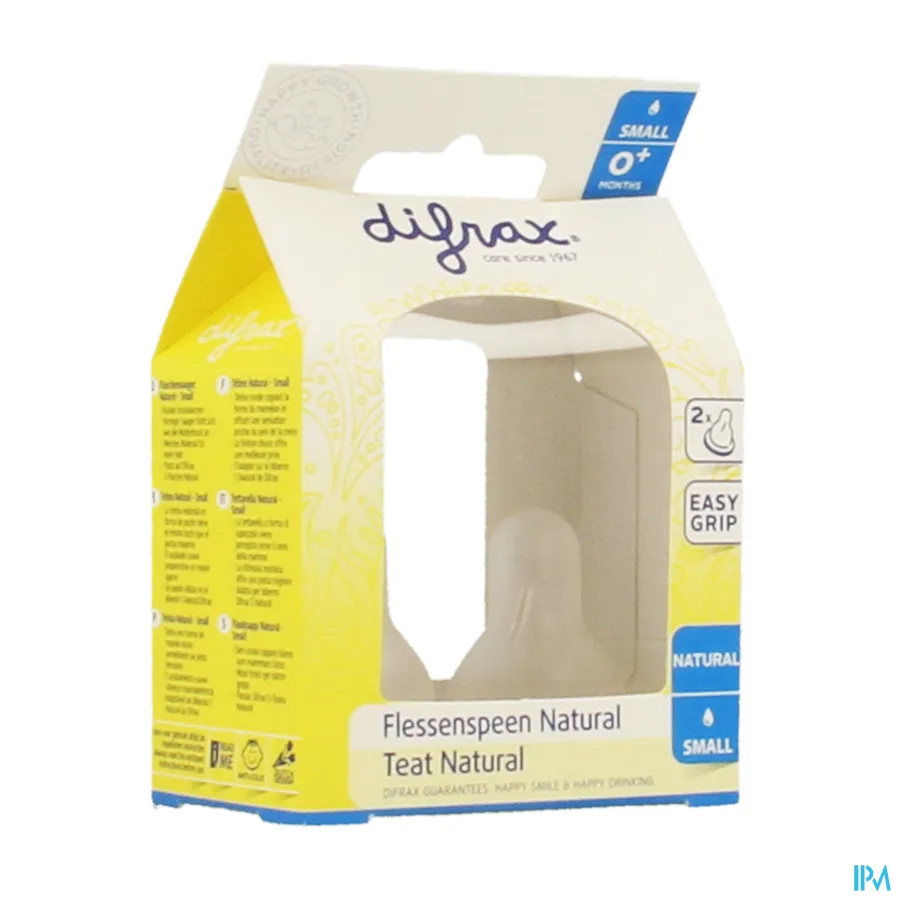 packshot van Difrax Flessenspeen Natural Wide 1-2-3