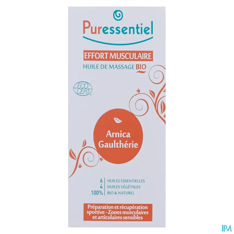 packshot van Puressentiel Spierontspannende Massageolie Arnica-Bergthee 100ml