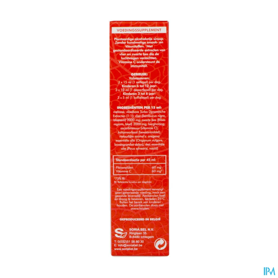 packshot van Soria Sambuxir Siroop 150 ml