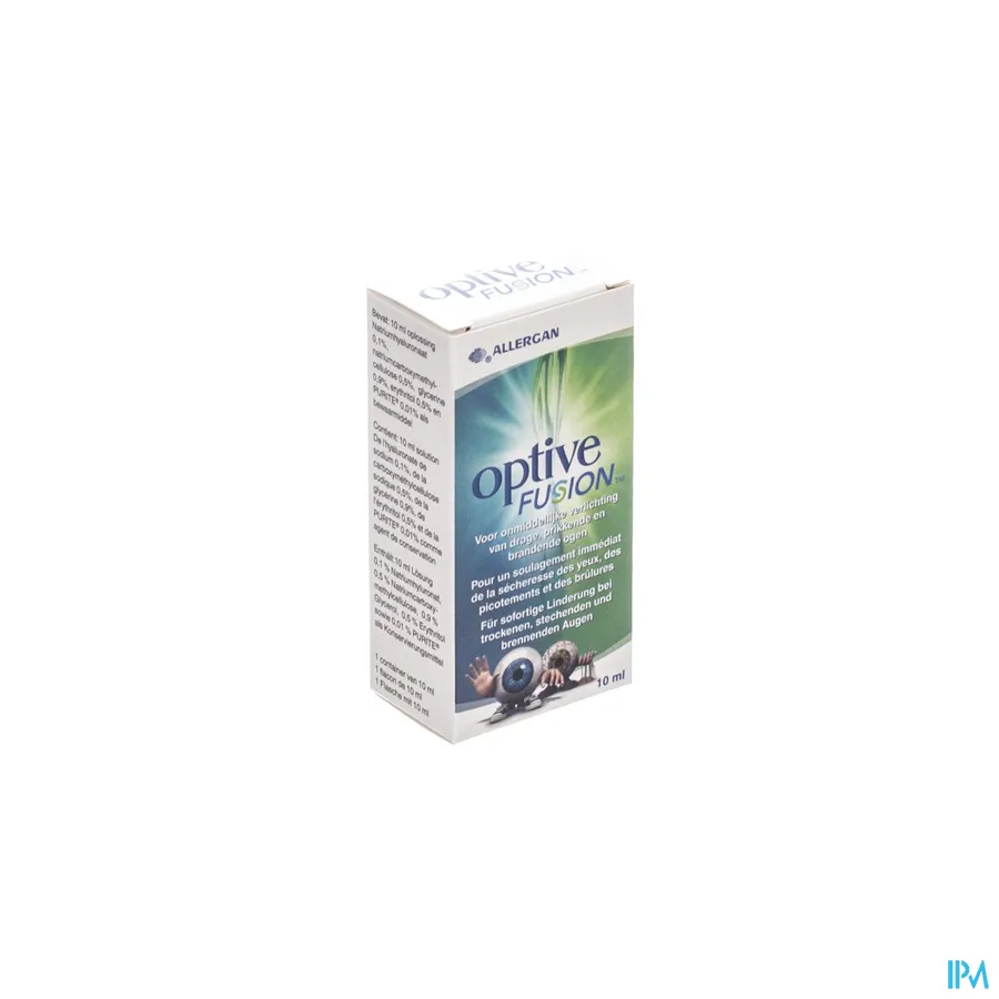 packshot van Optive Fusion voor Onmiddellijke Verlichting van Droge, Prikkende en Brandende Ogen 10 ml