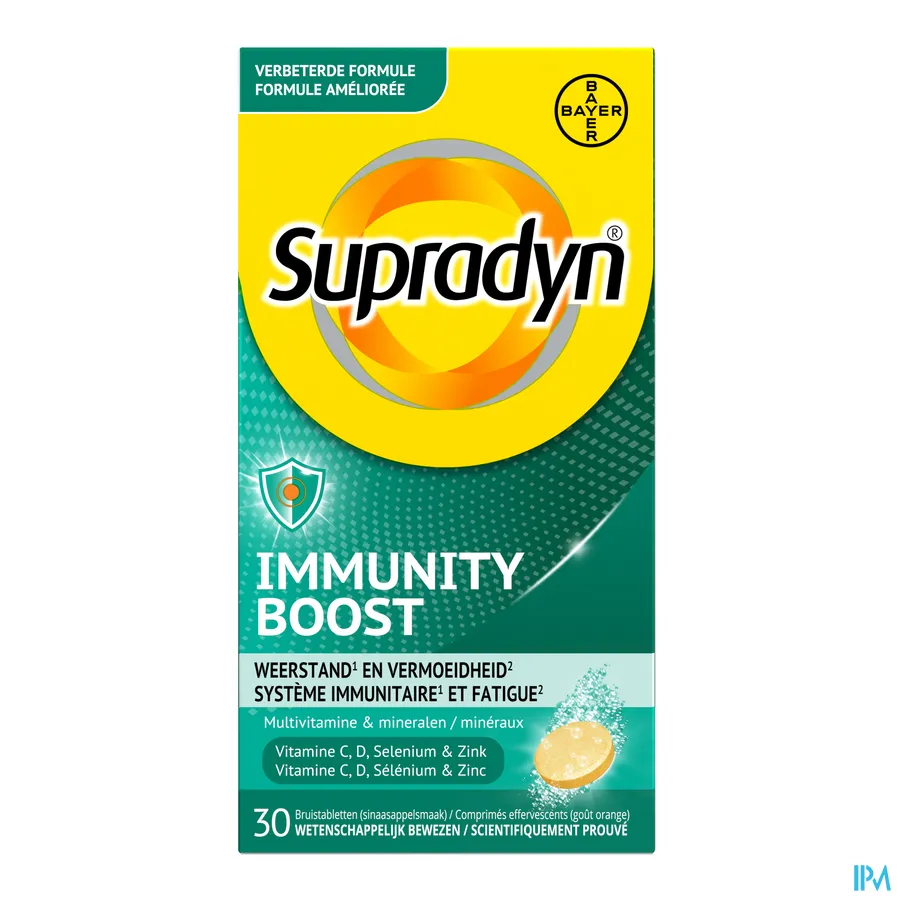 packshot van Supradyn Immunity Boost 30 bruistabletten