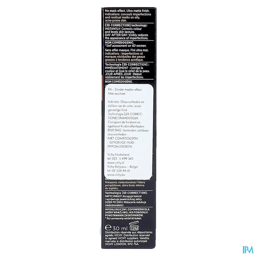 packshot van Vichy Dermablend Correction 3D 45 Gold 30 ml